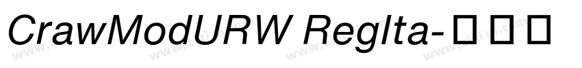 CrawModURW RegIta字体转换